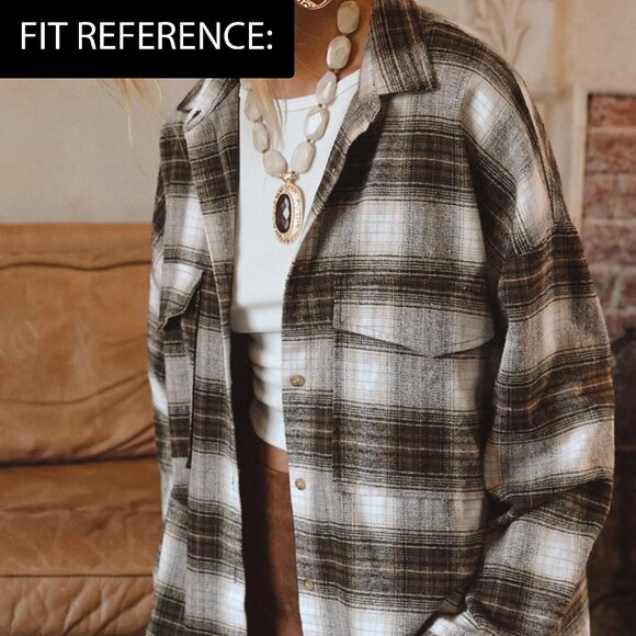 12th Tribe Oversize Black and Gray Flannel Sweater Size OS - Picture 6 of 6